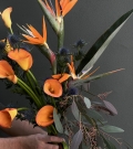 Ramo mixto con flores exóticas de una floristería