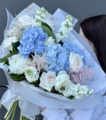Ramo de peonías y hortensias de autor - Tejidos elegantes