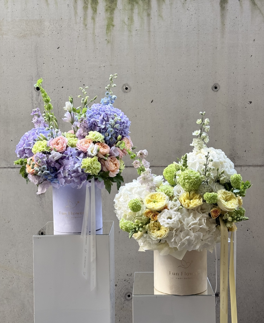 Flower hatbox “Lilac candy”