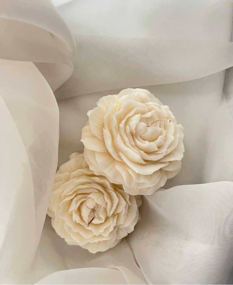 Decorative candles - Peonies - handmade