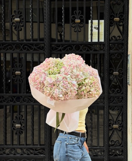 "Blush Cloud" - Ramo de Hortensias XL