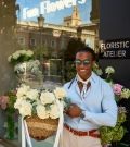 "Ivory Rose Basket"