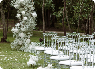 Decoración de ceremonias al aire libre